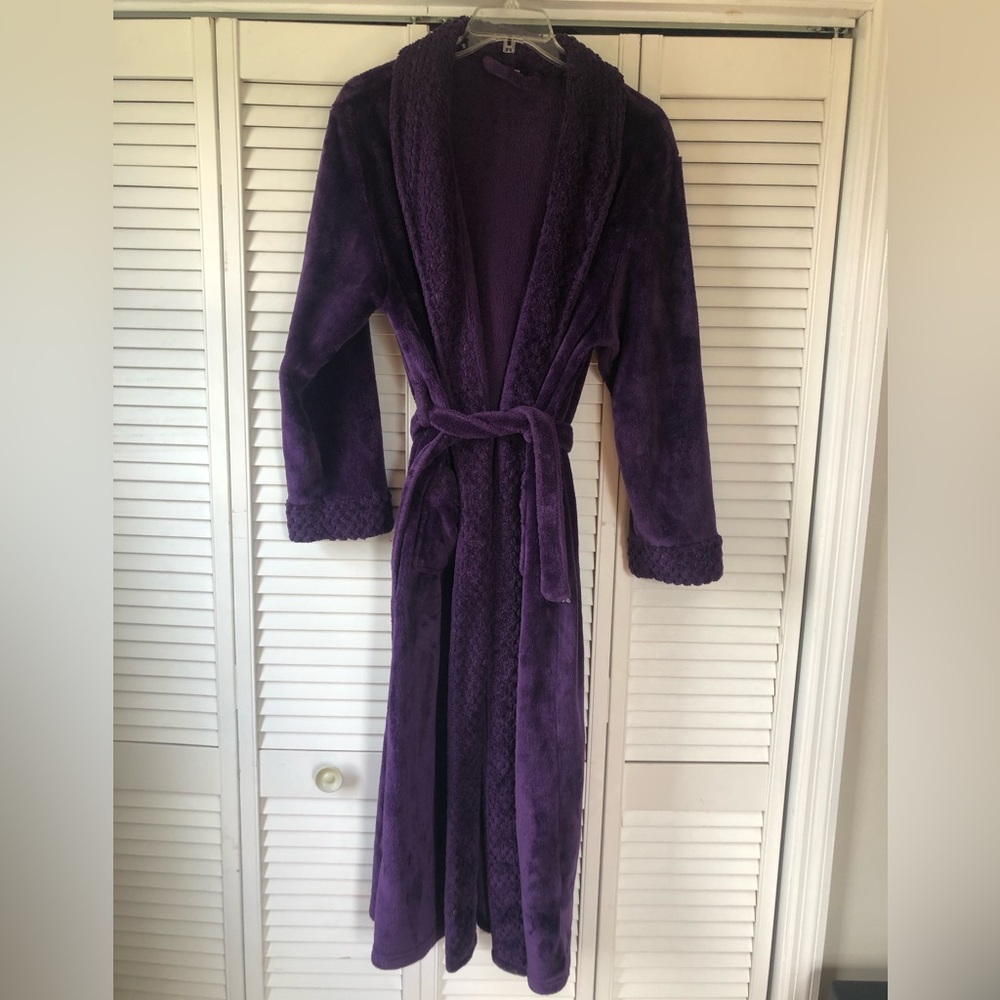 Deep purple plush robe